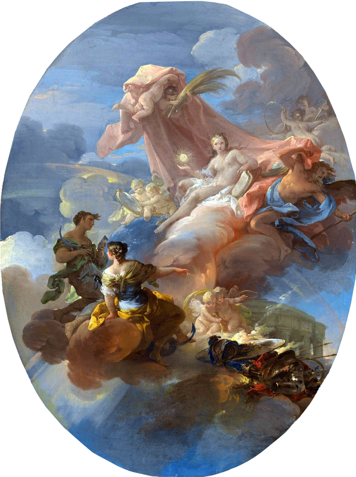 allegory of the vanquishing of war by truth hope and prudence
